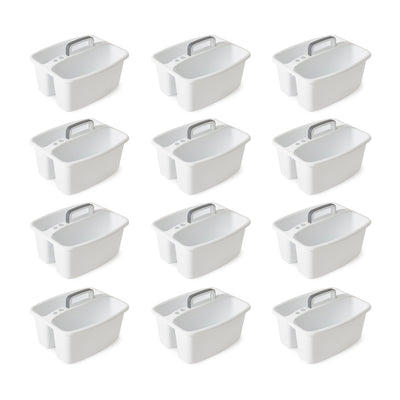 Gracious Living Large Home Divided Storage Tote Caddy w/ Carry Handle (12 Pack)