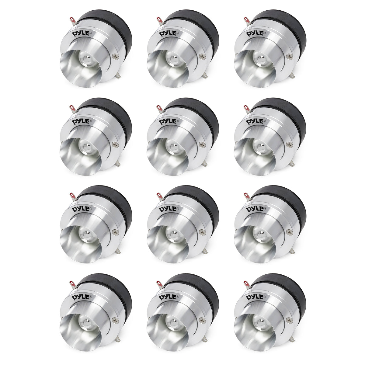 Pyle Pro Coil Titanium Dome Crossover Sound Tweeter for Car Stereo (12 Pack)