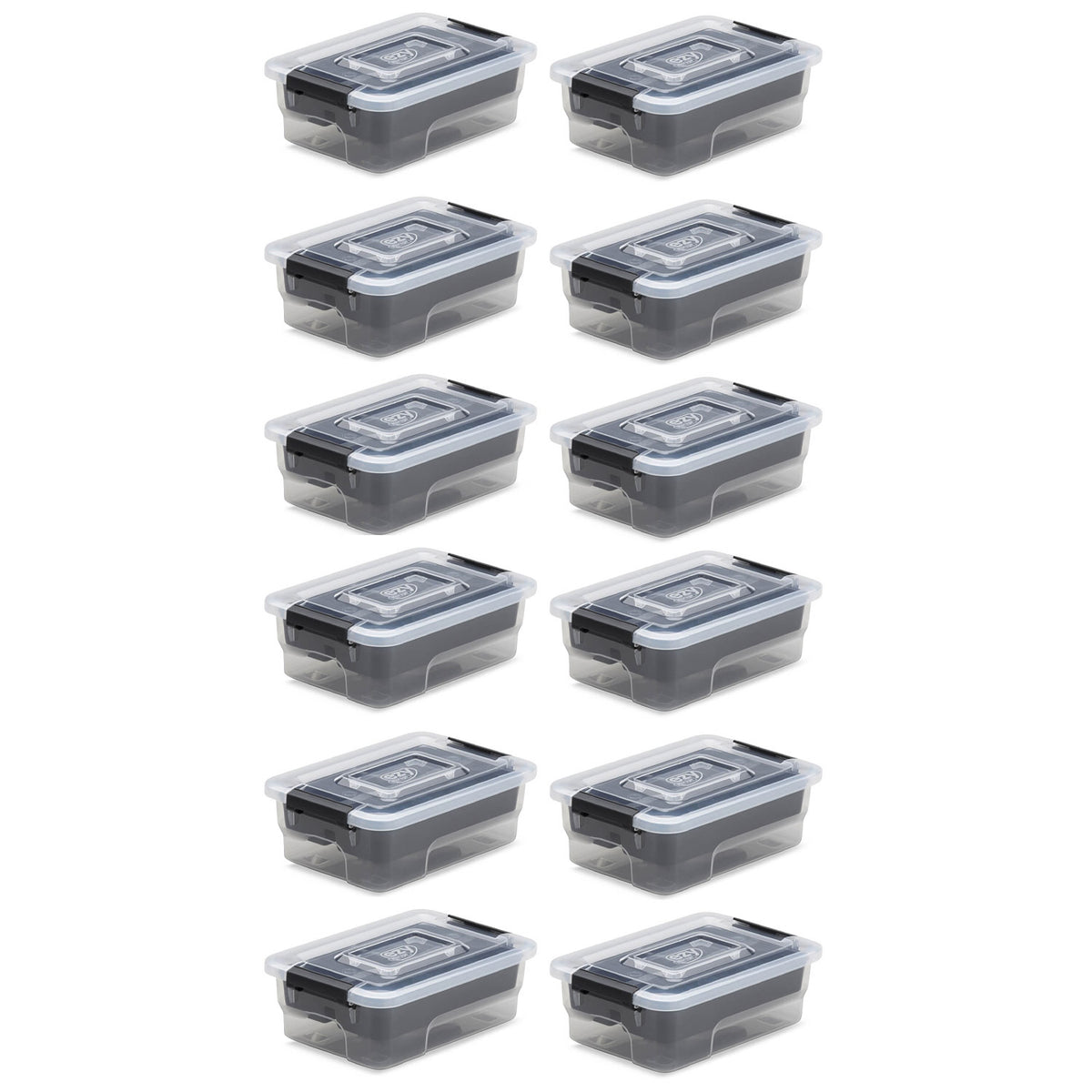 Ezy Storage Sort It 1.5 Qt BPA Free Plastic Container with Insert Tray (12 Pack) - VMInnovations