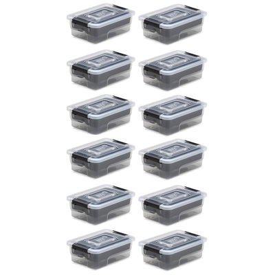 Ezy Storage Sort It 1.5 Qt BPA Free Plastic Container with Insert Tray (12 Pack) - VMInnovations