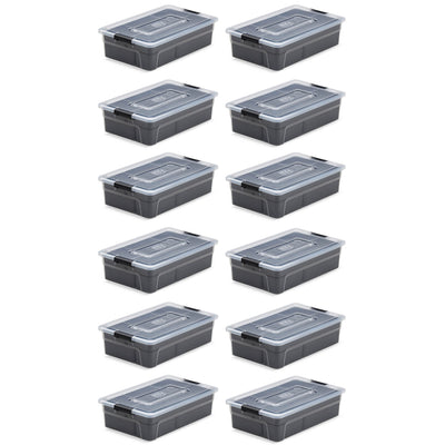 Ezy Storage 5.6 Liter Sort It Container Box with Removable Tray Cups (12 Pack)