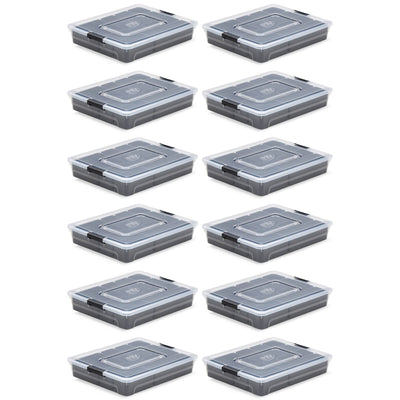 Ezy Storage Sort It 5 Quart Container Box with 13 Cup Insert Tray (12 Pack)