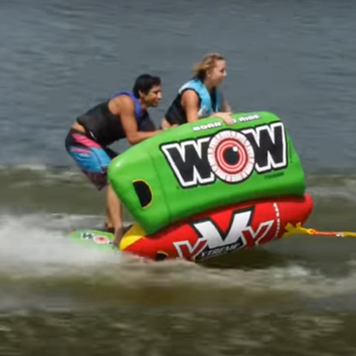 WOW Watersports Big Bazooka Steerable 1 to 4 Person Towable Tube (Open Box) - VMInnovations