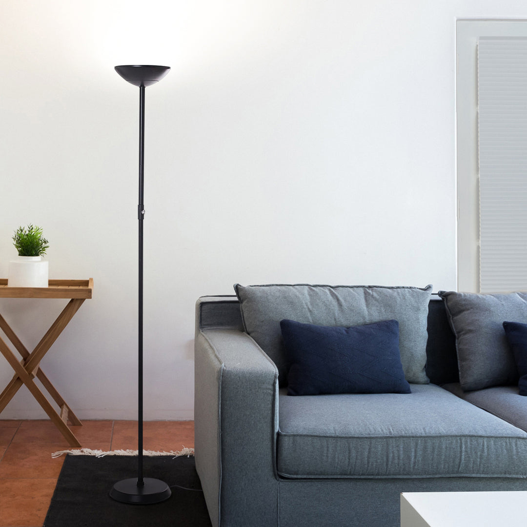 Brightech SkyLite LED High Lumen Uplight Standing Floor Lamp, Black (Open Box) - VMInnovations