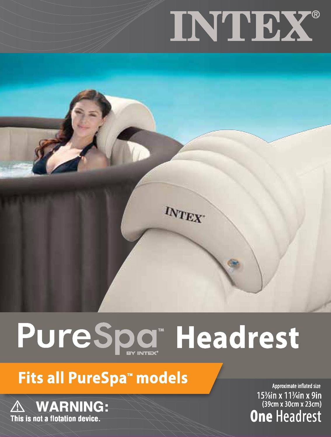 Intex PureSpa Hot Tub Inflatable Lounge Headrest Pillow Spa Accessory (Used) - VMInnovations