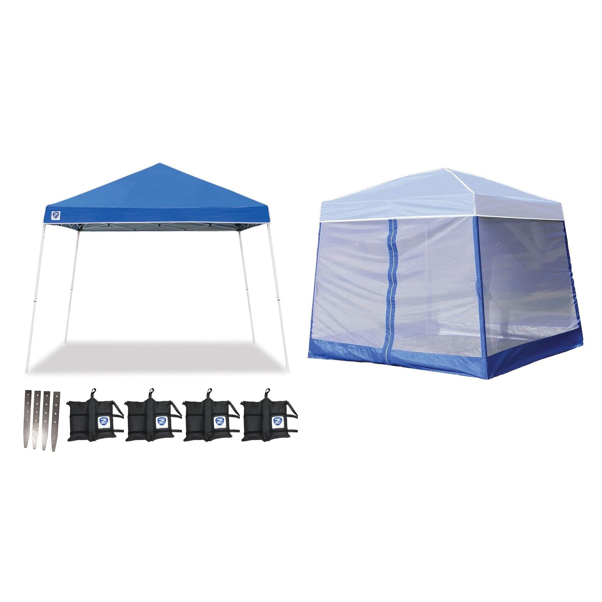 Z-Shade 10' x 10' Horizon Shade Canopy Tent w/ Screen, Stake Kit & Weight Bags