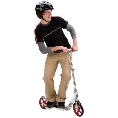 Razor A5 Lux Kids Folding Aluminum Portable Kick Push Scooter, Red - VMInnovations