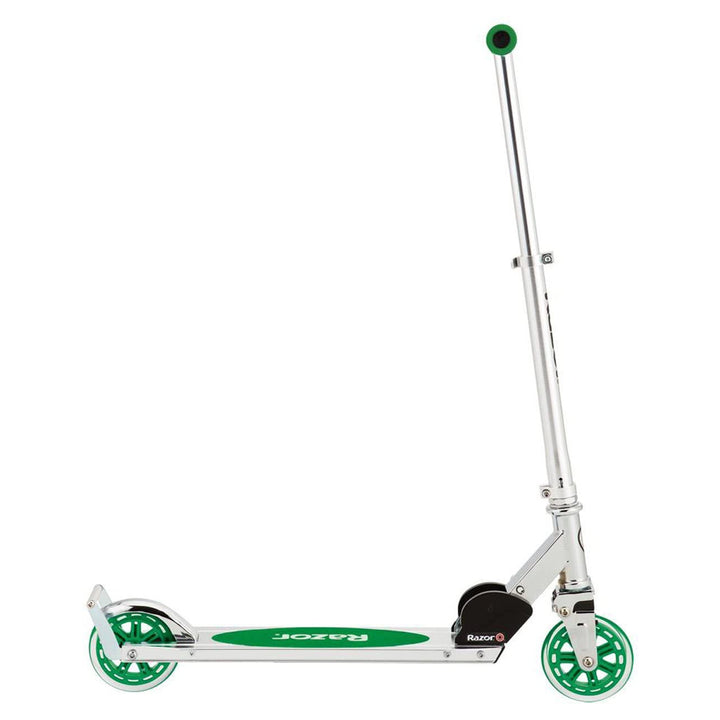 Razor A3 Lightweight Kick Push Folding Aluminum Portable Scooter for Kids, Green