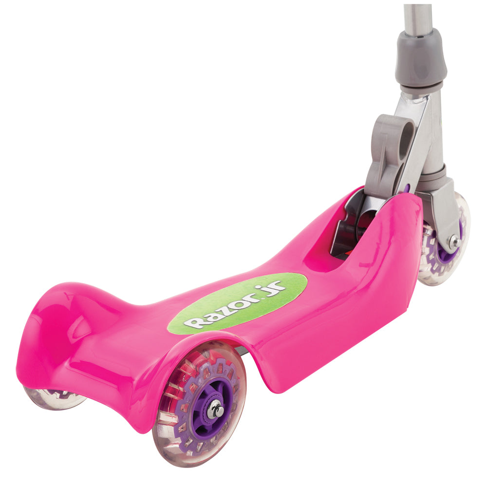 Razor Jr. Folding Kiddie Kids Beginner 3-Wheeled Kick Scooter, Pink (Open Box)