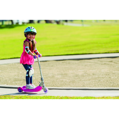 Razor Jr. Folding Kiddie Kids Beginner 3-Wheeled Kick Scooter, Pink (Open Box)