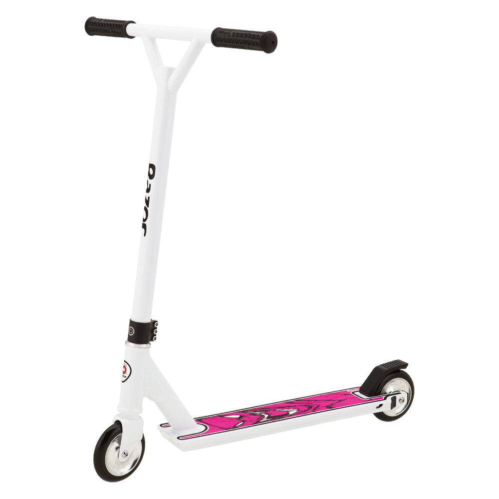 Razor Pro Rider El Dorado Deluxe Kids Outdoor Kick Scooter, White (Open Box)