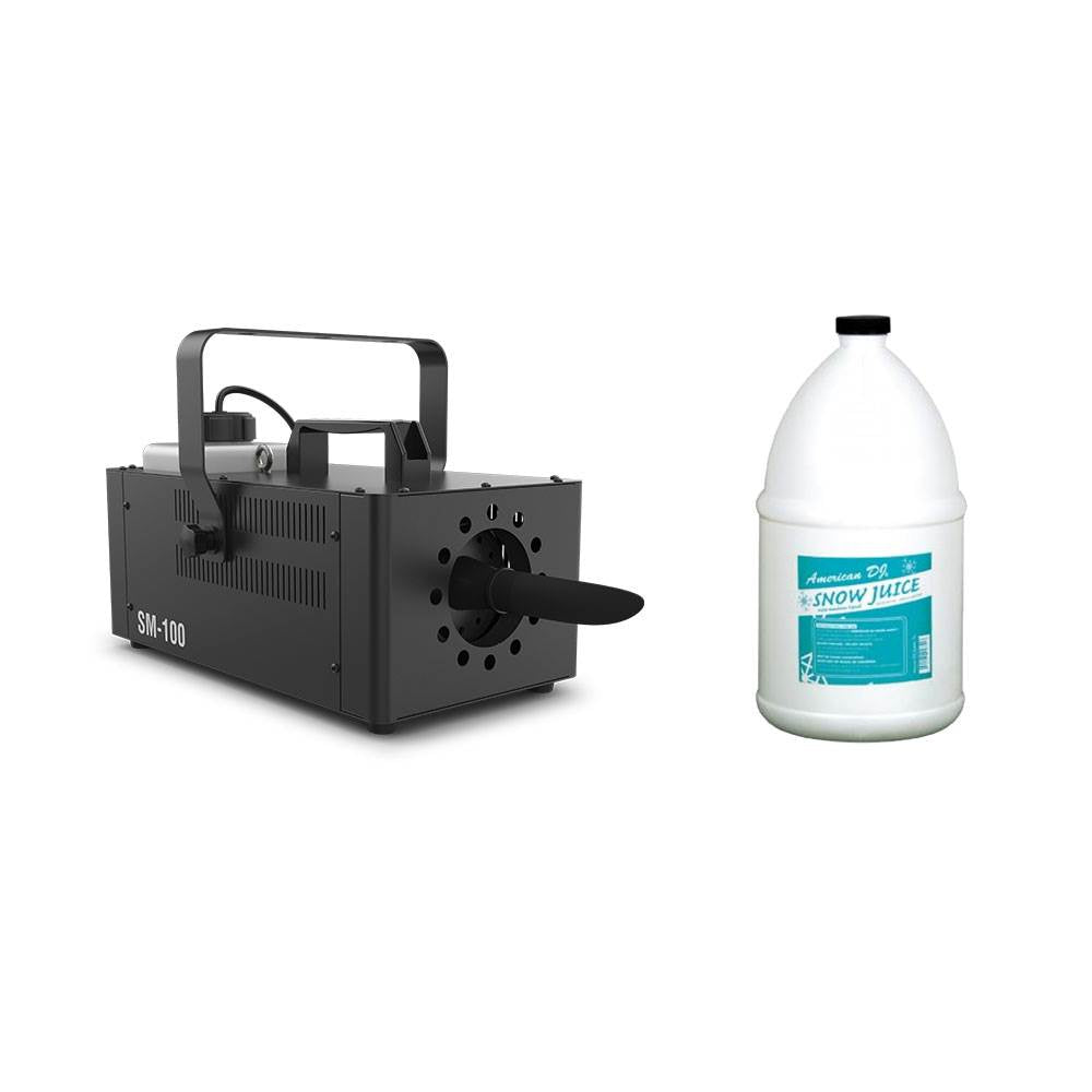 Chauvet DJ Artificial Snow Machine w/ Wired Remote and 1 Gallon Snow Fluid Juice