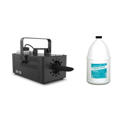 Chauvet DJ Artificial Snow Machine w/ Wired Remote and 1 Gallon Snow Fluid Juice