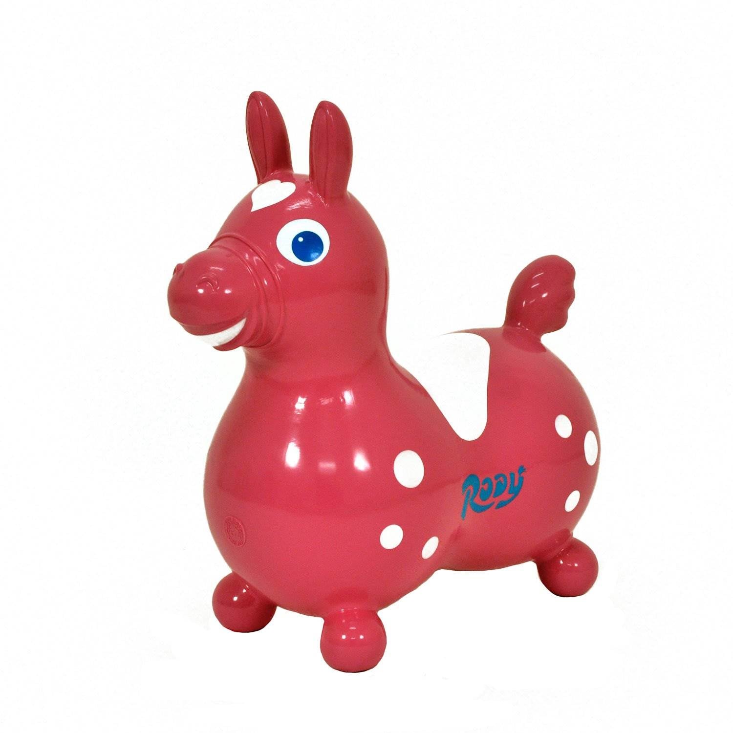 Gymnic Rody Horse Kid Ride On Latex Free Vinyl Bouncing Toy, Pink (Open Box)