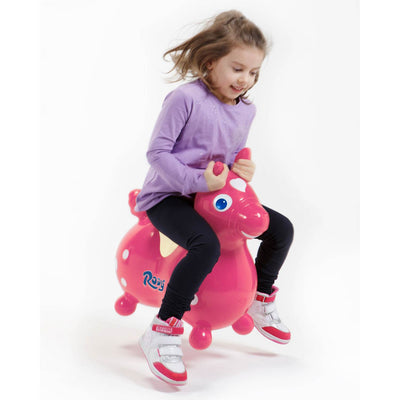 Gymnic Rody Horse Kid Ride On Latex Free Vinyl Bouncing Toy, Pink (Open Box)