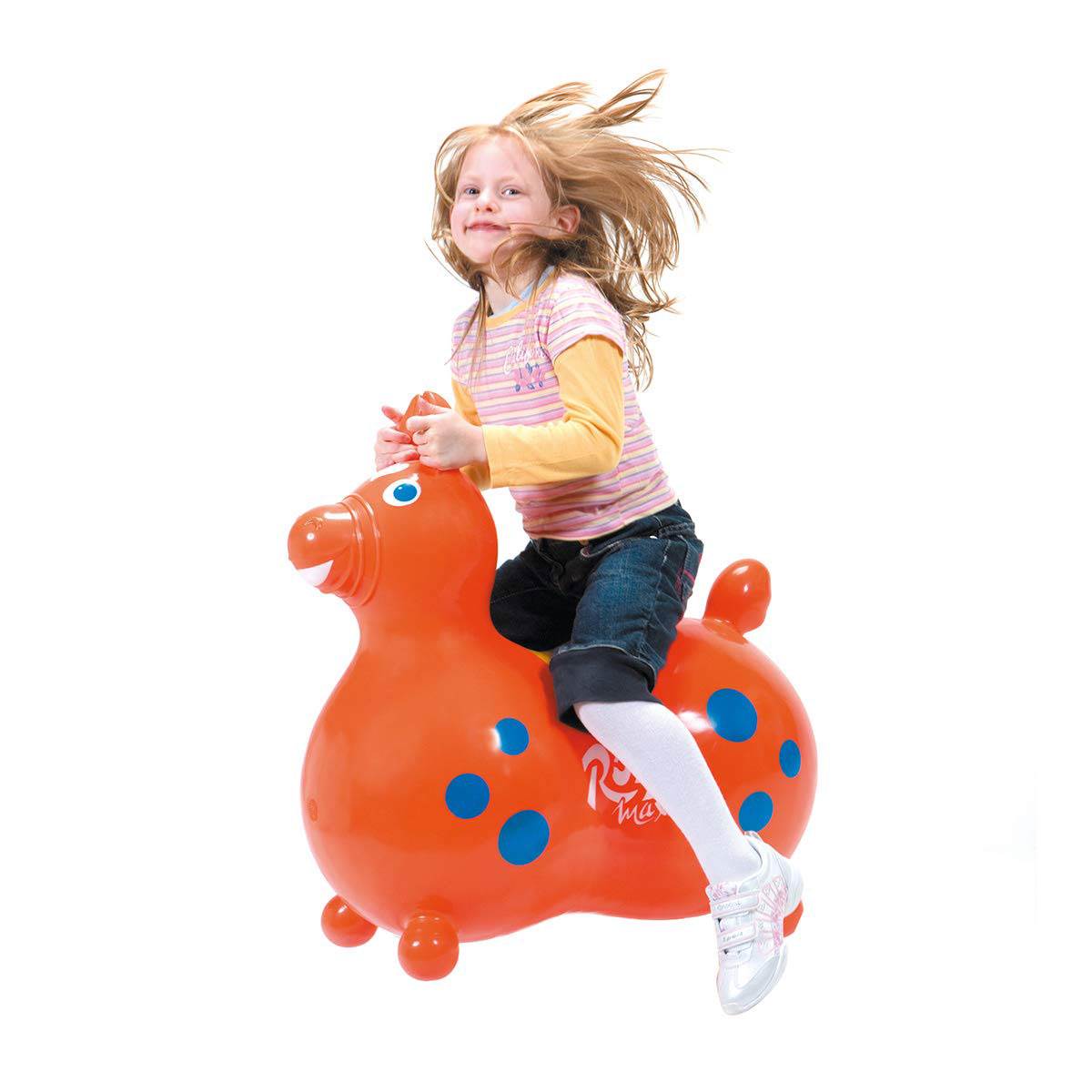Gymnic 8005 Rody Horse Ride-On Vinyl Toddler Rocking Toy, Orange (Open Box)