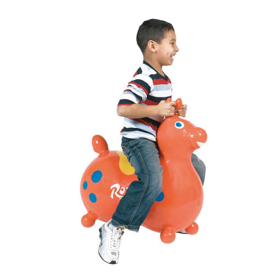 Gymnic 8005 Rody Horse Ride-On Vinyl Toddler Rocking Toy, Orange (Open Box)