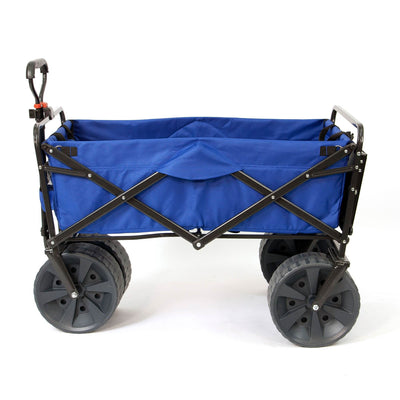 Mac Sports Collapsible Heavy Duty All Terrain Utility Wagon w/Table (2 Pack) - VMInnovations