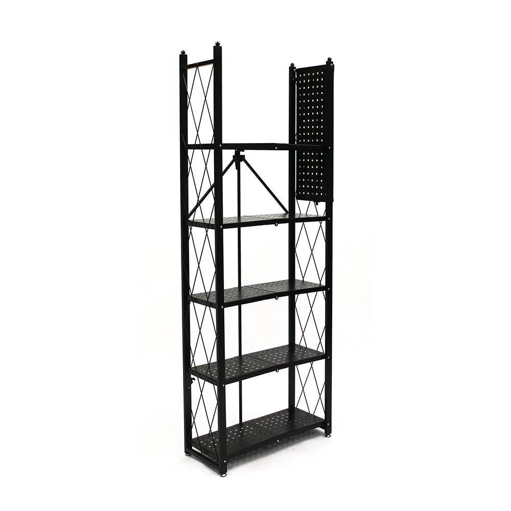 Origami 6 Shelf Bookcase Open Organizer Living Room Shelves, Black (Open Box)