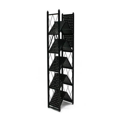 Origami 6 Shelf Bookcase Open Organizer Living Room Shelves, Black (Open Box) - VMInnovations