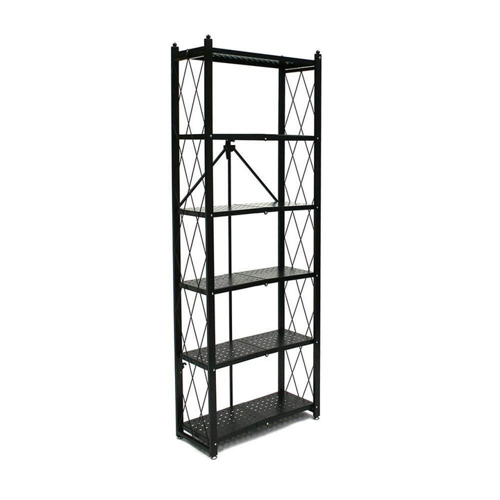 Origami 3 Pack 6 Shelf Bookcase Open Organizer Freestanding Rack Shelves, Black - VMInnovations