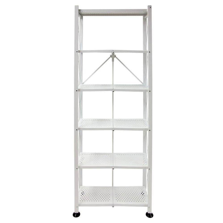 Origami 2 Pack 6 Shelf Open Styled Organizational Deco Rack Bookshelf, White