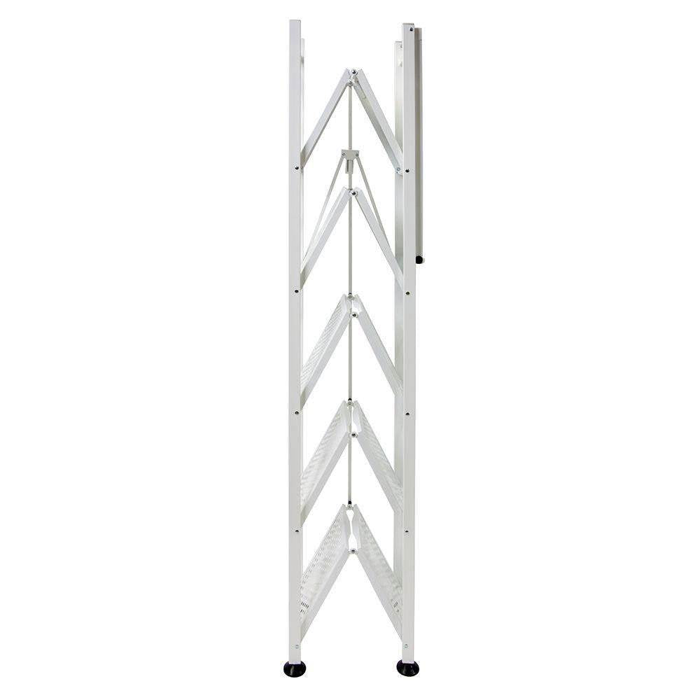 Origami 2 Pack 6 Shelf Open Styled Organizational Deco Rack Bookshelf, White - VMInnovations
