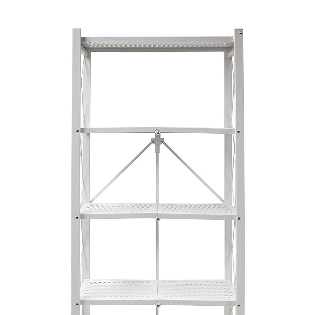Origami 2 Pack 6 Shelf Open Styled Organizational Deco Rack Bookshelf, White - VMInnovations