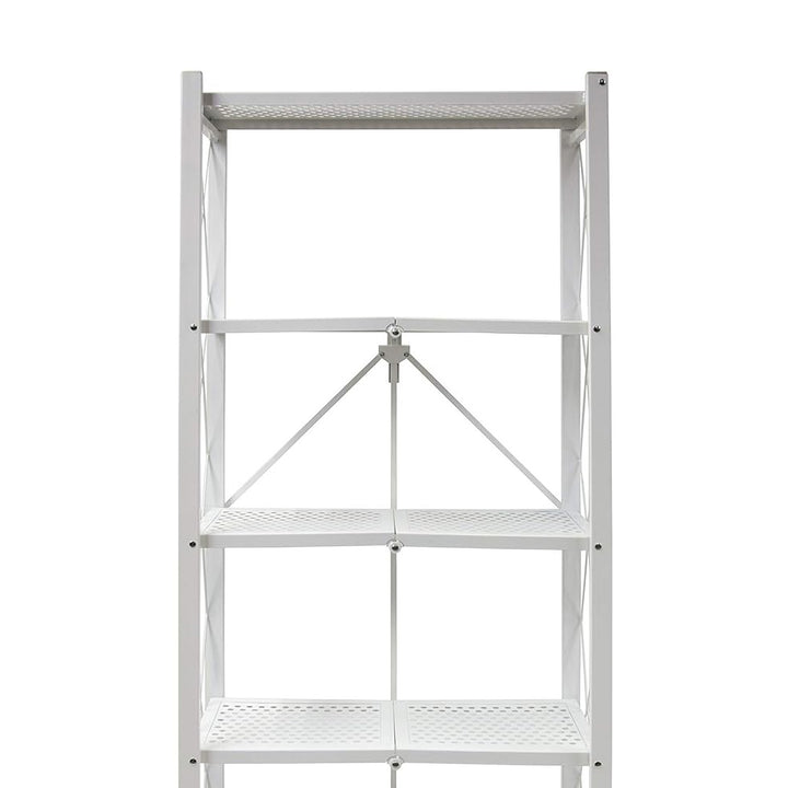 Origami 2 Pack 6 Shelf Open Styled Organizational Deco Rack Bookshelf, White - VMInnovations