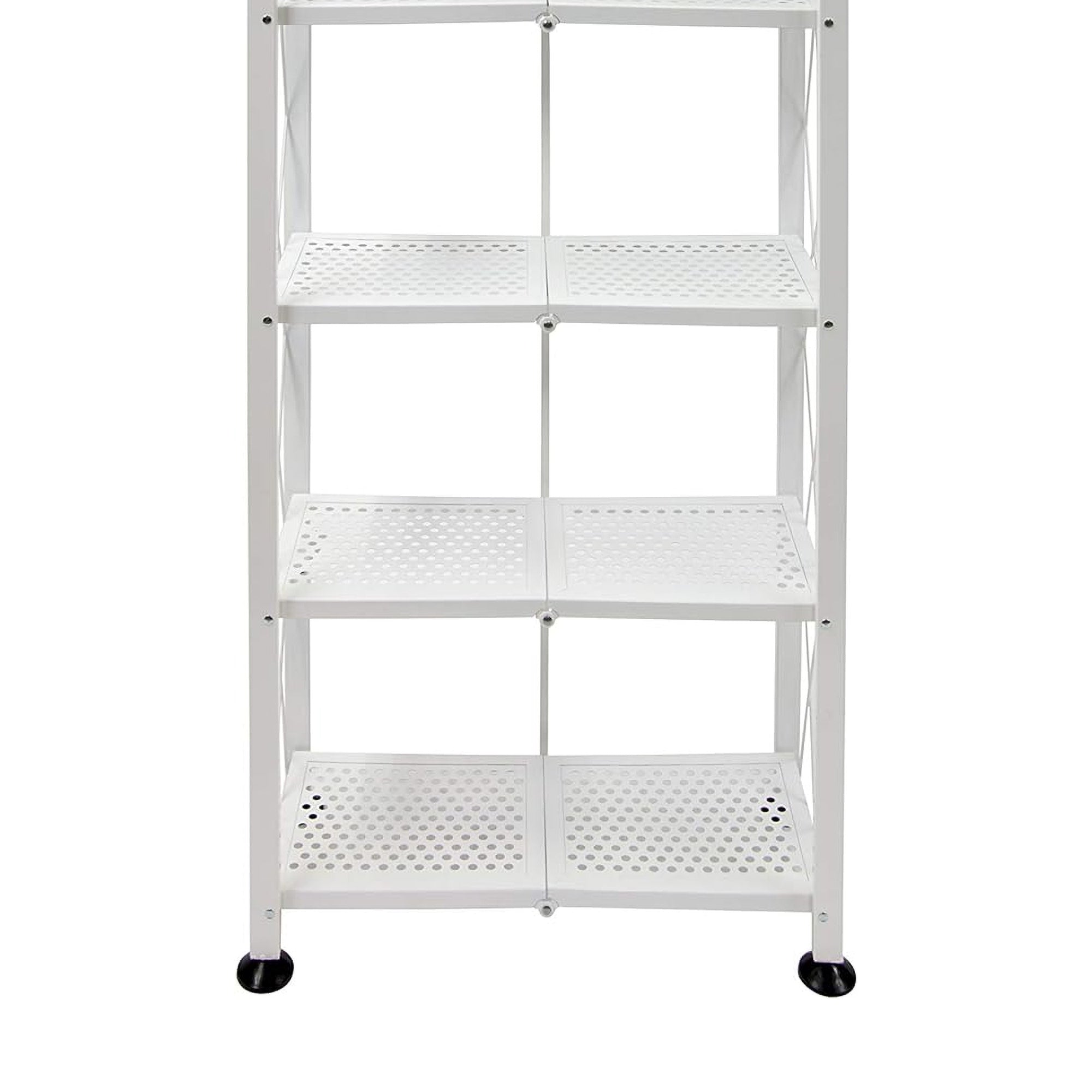 Origami 2 Pack 6 Shelf Open Styled Organizational Deco Rack Bookshelf, White - VMInnovations
