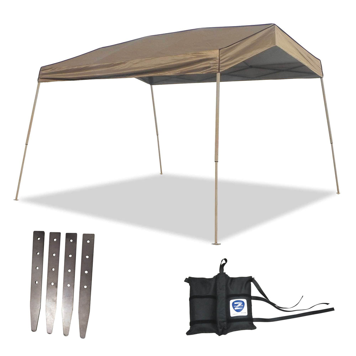Z-Shade 12 x 14 Foot Instant Pop Up Canopy Tent w/ Steel Stakes & Weight Bags