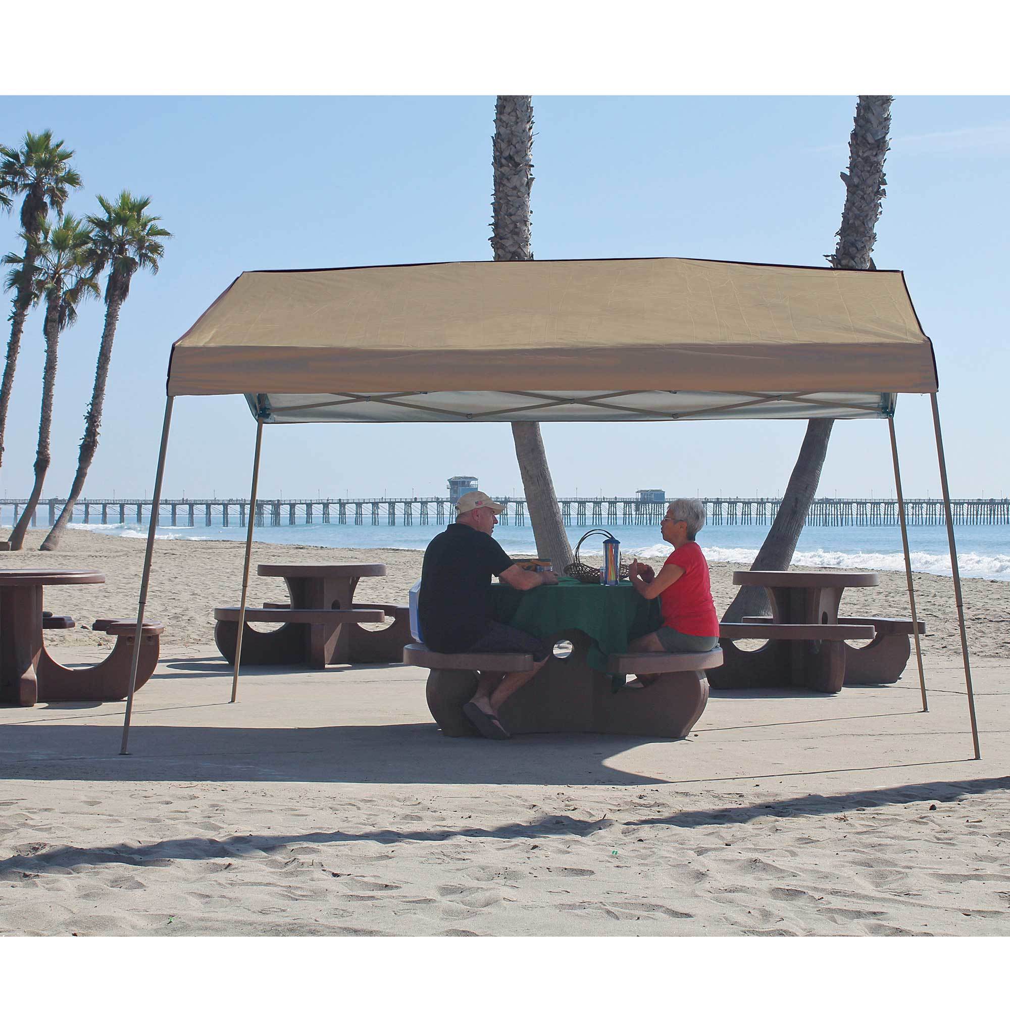 Z-Shade 12 x 14 Foot Instant Pop Up Canopy Tent w/ Steel Stakes & Weight Bags