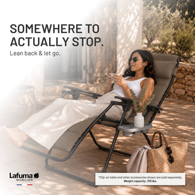 Lafuma Futura Air Comfort XL Series Outdoor Relaxation Chair, Taupe (Open Box) - VMInnovations