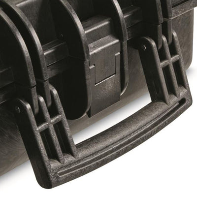 HQ Issue Molded Plastic Large Double Carry Gun Case with Transport Wheels, Black - VMInnovations