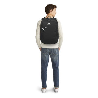 High Sierra 17" Outburst Backpack Bookbag w/ Laptop Sleeve, Black (Open Box)