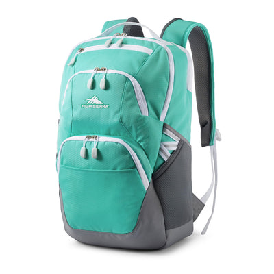 High Sierra Swoop SG Bookbag with Laptop Drop Protection Pocket, Green(Open Box)