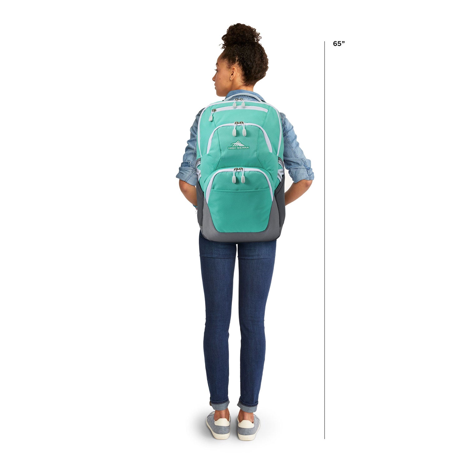 High Sierra Swoop SG Bookbag with Laptop Drop Protection Pocket, Green(Open Box)