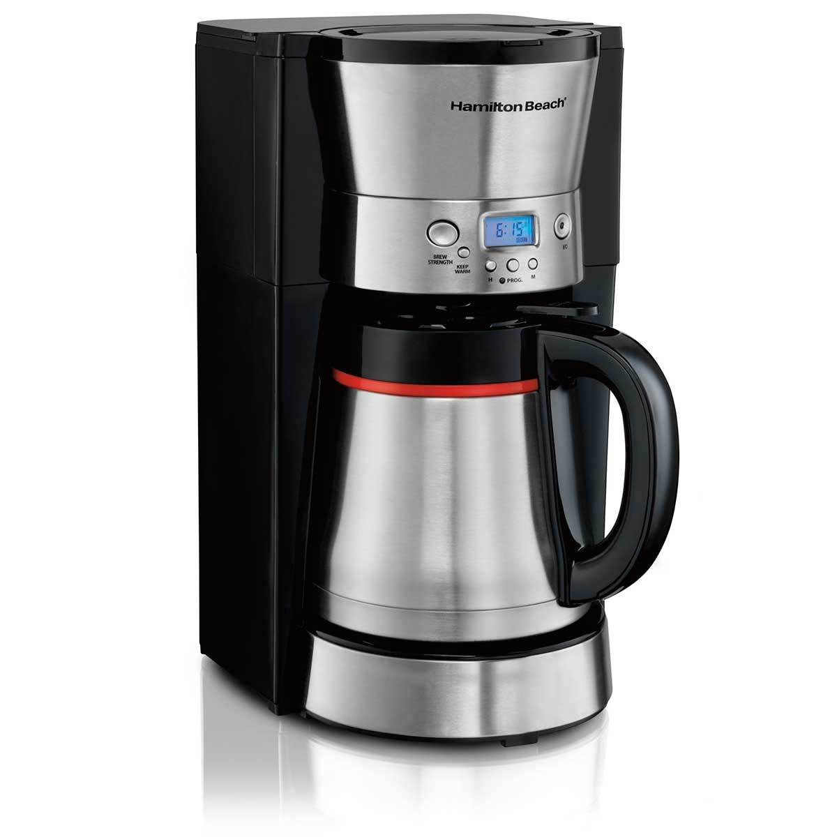 Hamilton Beach 10 Cup Coffee Maker w/ Carafe & Custom Grind Coffee Bean Grinder