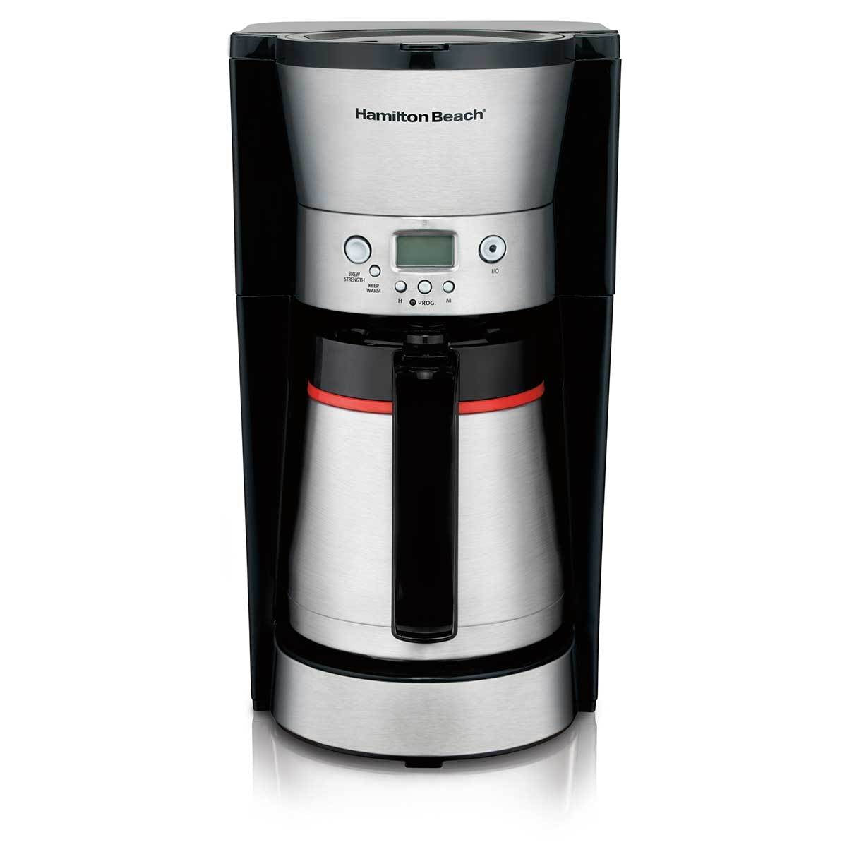 Hamilton Beach 10 Cup Coffee Maker w/ Carafe & Custom Grind Coffee Bean Grinder