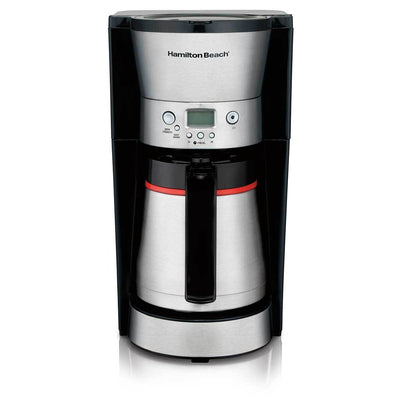 Hamilton Beach 10 Cup Coffee Maker w/ Carafe & Custom Grind Coffee Bean Grinder
