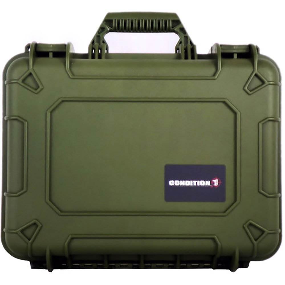 Condition 1 14" Medium Protective Carrying Case & Hard Shell Storage Case, Green