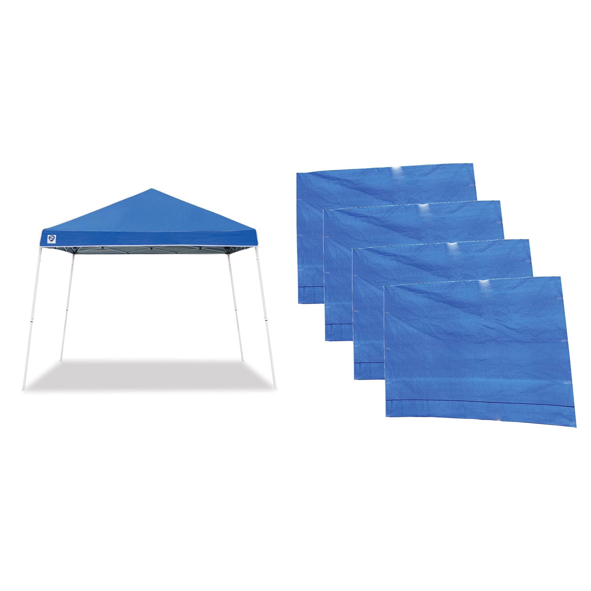 Z-Shade 10' x 10' Horizon Angled Leg Shade Canopy Tent Shelter with Side Walls