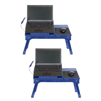 Origami Multi Functional Laptop Computer Tray Table Stand w/ LED Light (2 Pack)