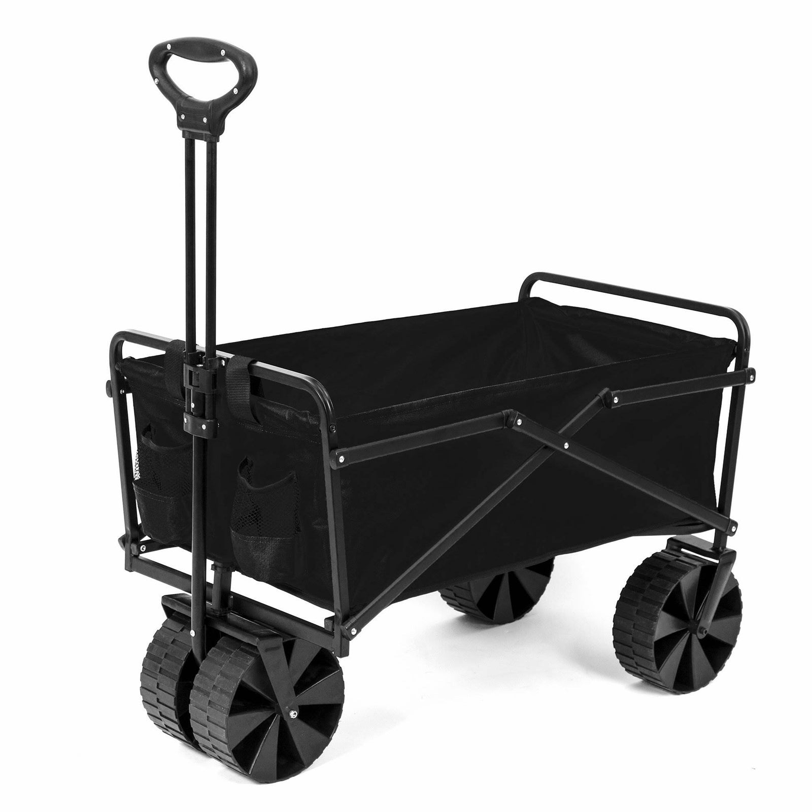 Seina Collapsible Steel Frame Folding Utility Beach Wagon Outdoor Cart (2 Pack) - VMInnovations