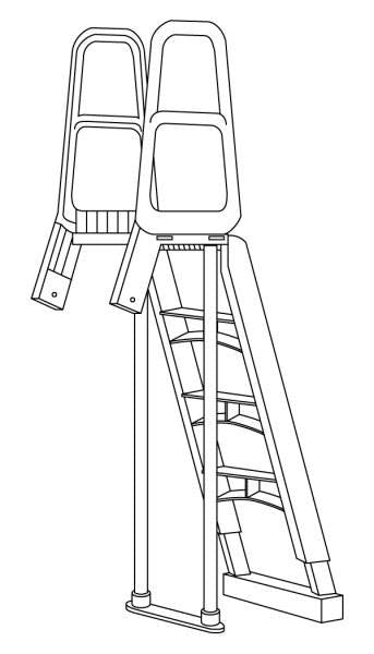 Main Access Comfort Incline Ladder for Above Ground Swimming Pools (2 Pack)