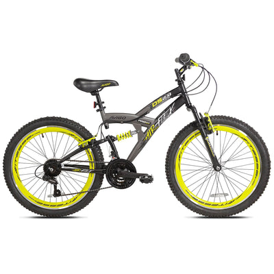 Kent Bikes Avigo Air Flex Steel 24 Inch Boys BMX Bike & 2 Bike Car Trunk Rack