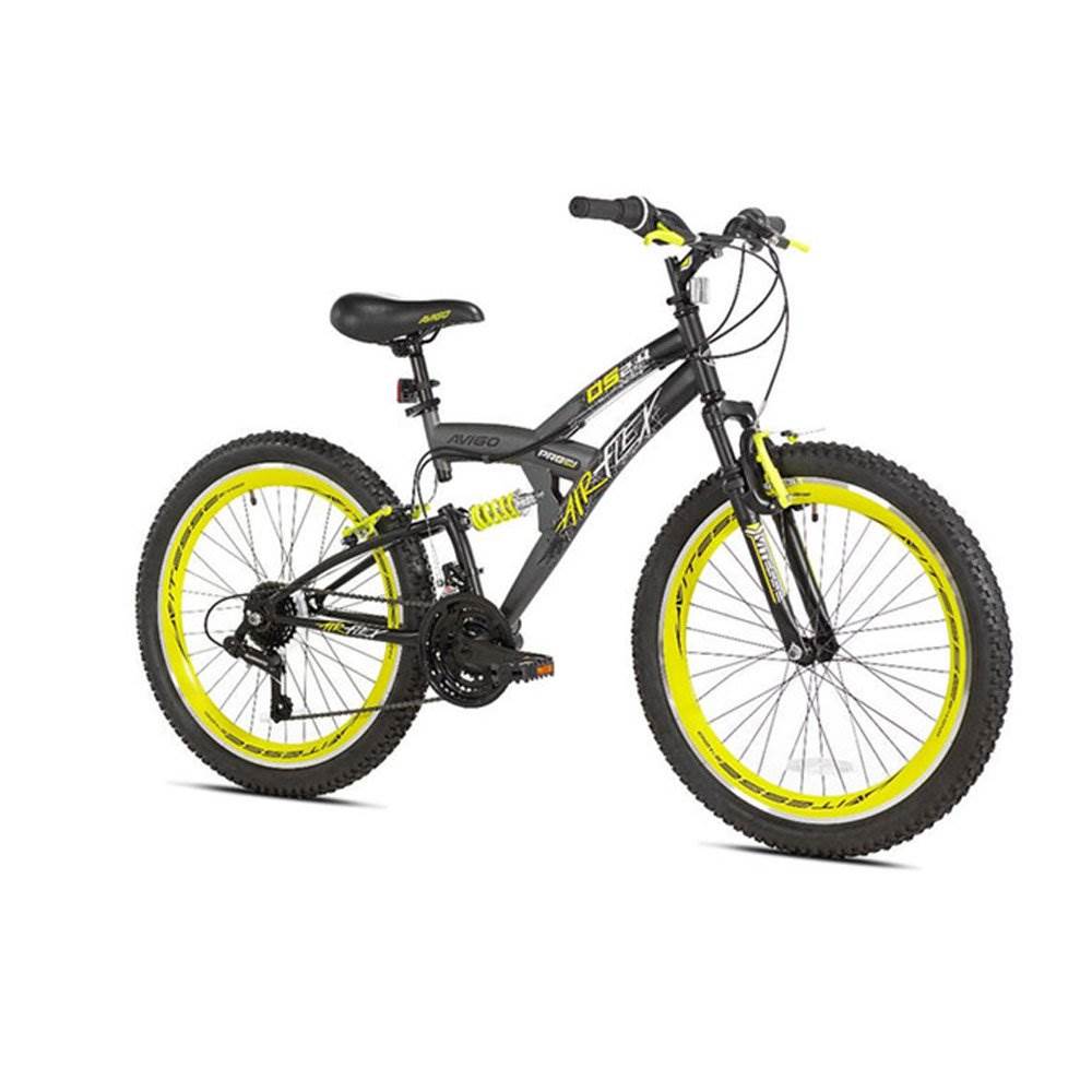 Kent Bikes Avigo Air Flex Steel 24 Inch Boys BMX Bike & 3 Bike Car Trunk Rack