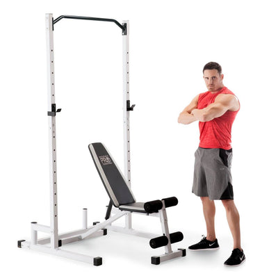 Marcy Bench & Dumbbell Rack & Pro Hex 10, 15, 25 & 30 Lb. Weights (1 Pair Each)