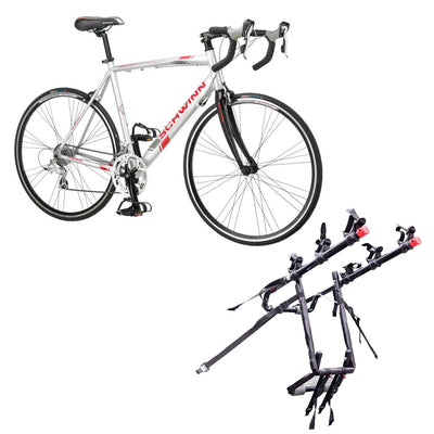Schwinn 700C Phocus 1600 Womens Drop Bar Road Bicycle & 3 Bike Car Trunk Rack