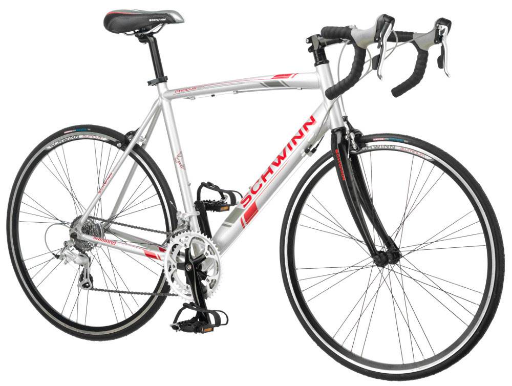 Schwinn 700C Phocus 1600 Womens Drop Bar Road Bicycle & 3 Bike Car Hitch Rack